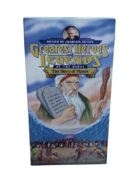 6/$15 Greatest Heroes & Legends of the Bible: The Story of Moses VHS (1998)